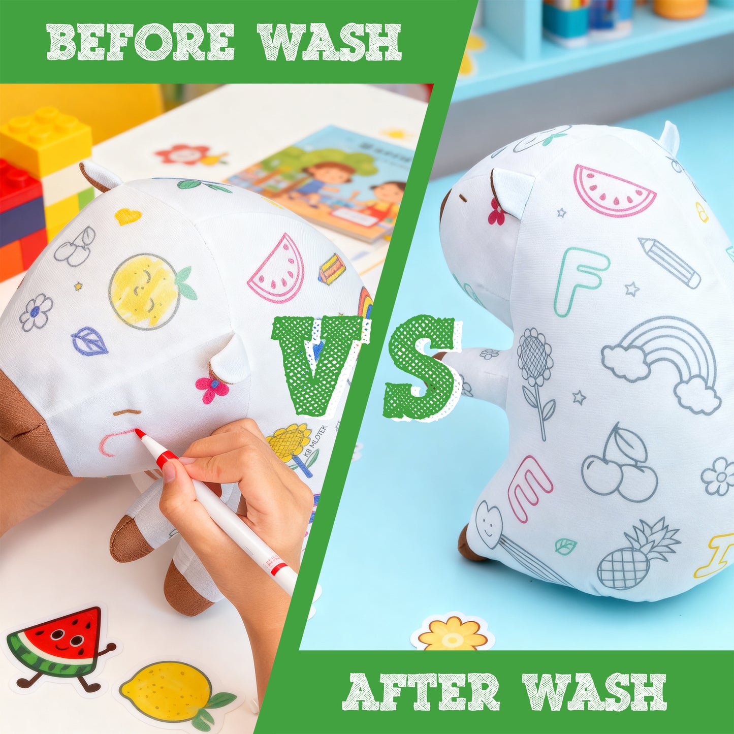 Capybara Color and Wash Plush Toy