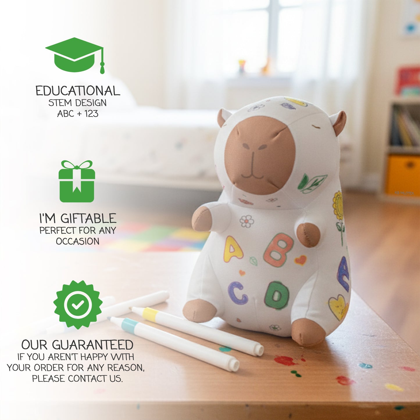 Capybara Color and Wash Plush Toy