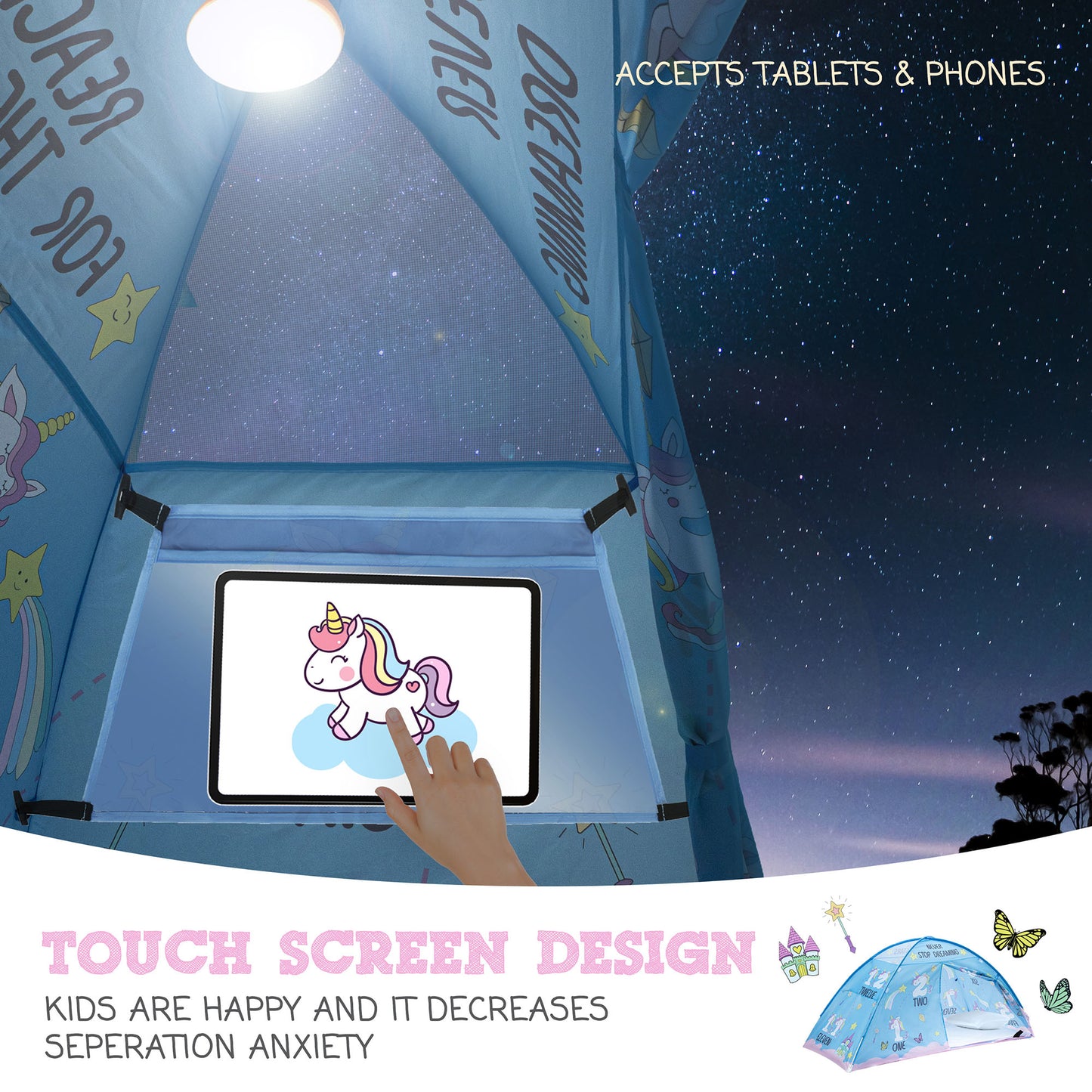 Pink Unicorn Twin Size Bed Tent