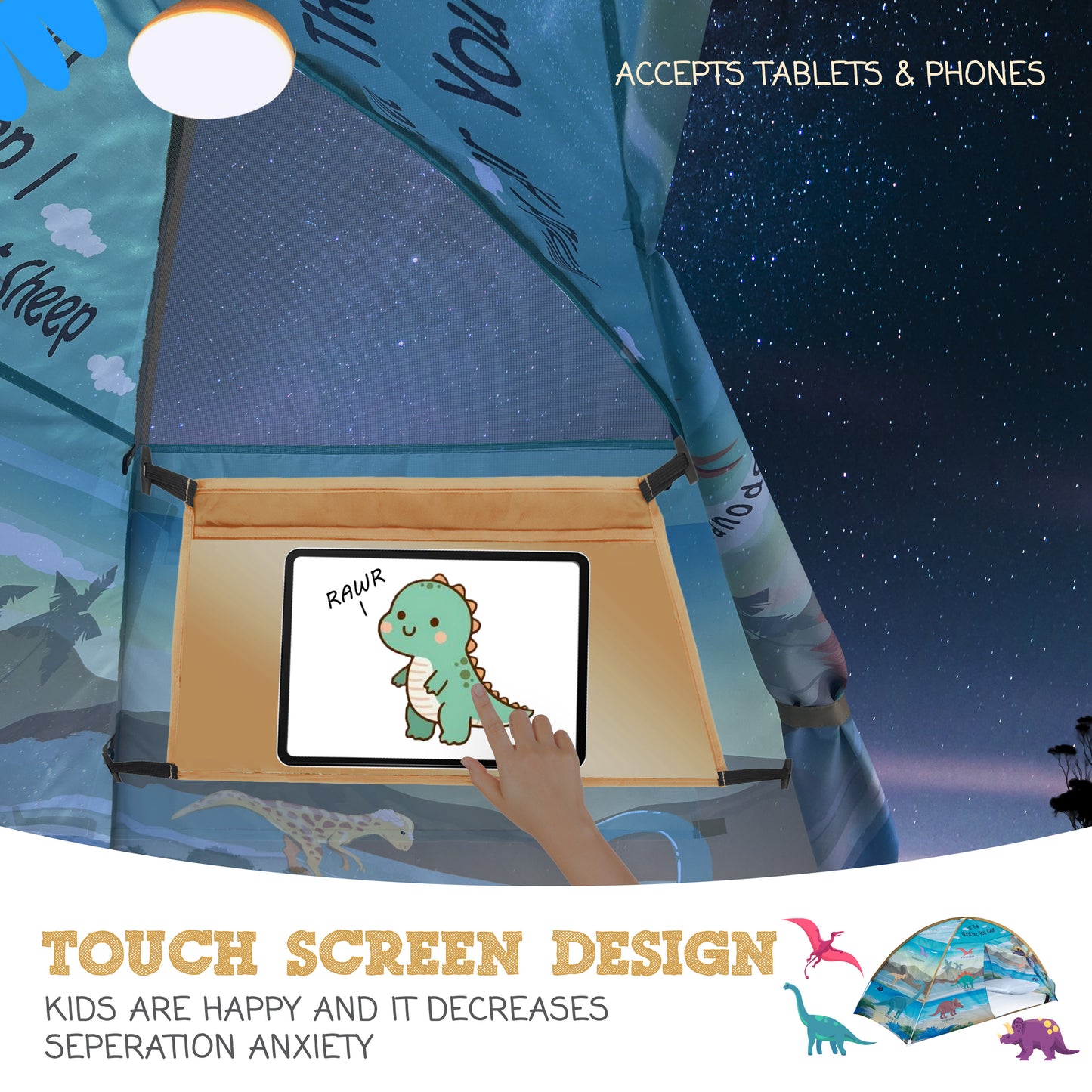 Dinosaur Twin Bed Tent for Kids Indoor Fort - Magical Dream Tents for Boys Pop Up Toddler Bed Canopy for Girls Bunk Bed Tent for Top Bunk - Sensory Sleep Pod for Kids Educational
